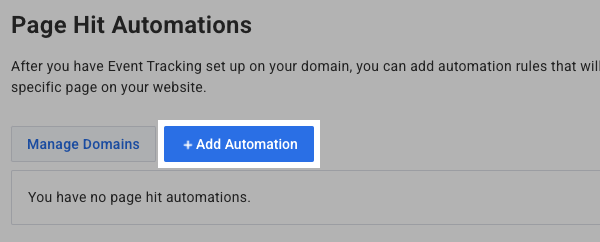 Add Automation button