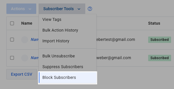Click Block Subscribers