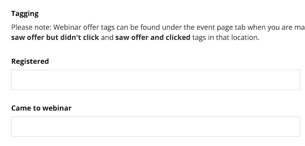 Option to add tags