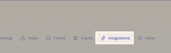 Integrations tab