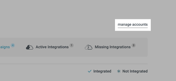 manage accounts link