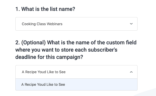 Custom Field Dropdown
