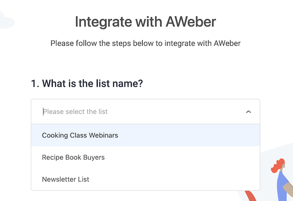 AWeber List Dropdown