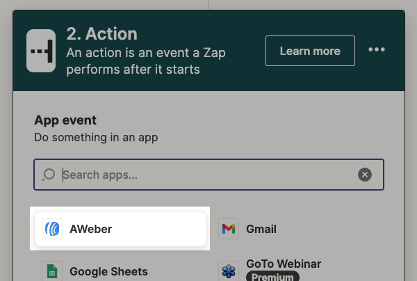 Select AWeber