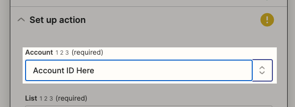 Select AWeber Account