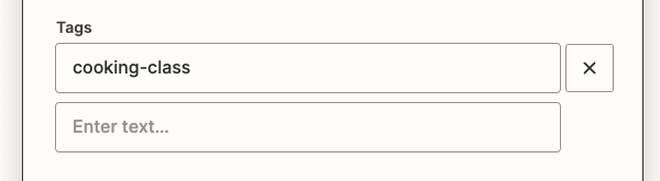 Option to add tags