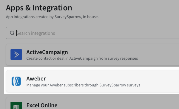 Select AWeber