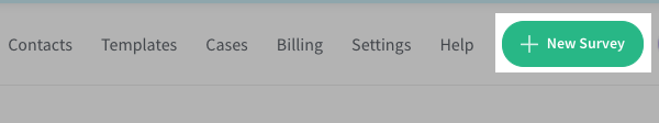 + New survey button