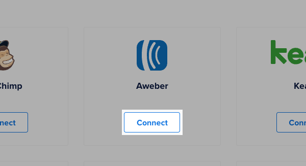 AWeber Connect Button