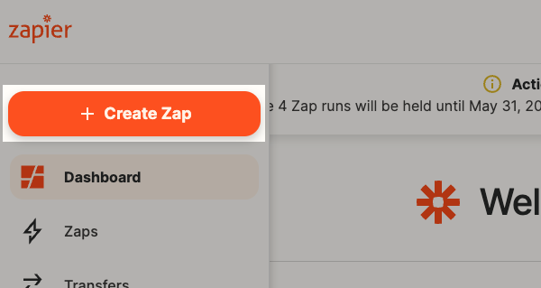 + Create Zap Button