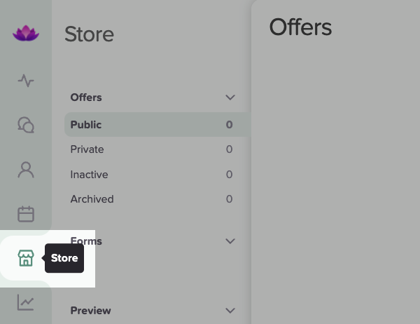 Store tab