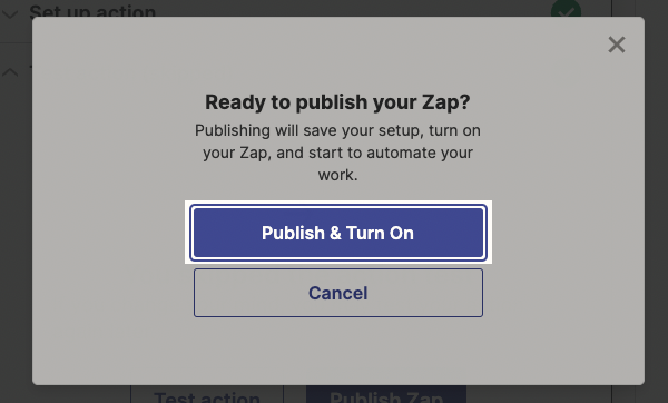 Publish and Turn On Button