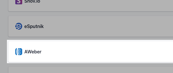 Select AWeber