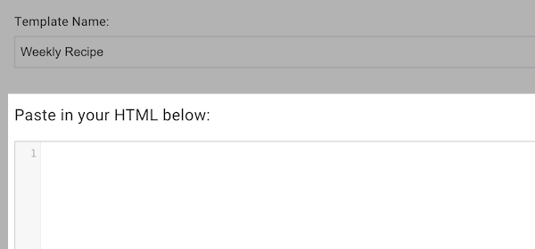 Text box to paste HTML code