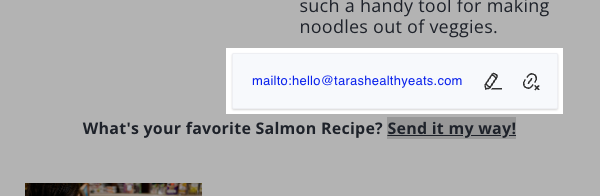Click link to preview mailto link