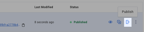 Publish the changes