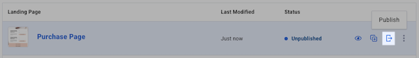 Click publish icon
