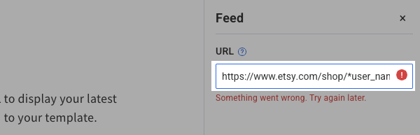 URL for feed element