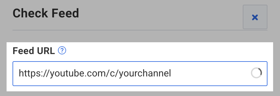 Your Youtube Feed URL