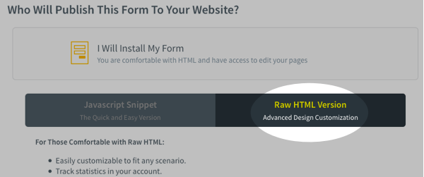 Click on the raw HTML