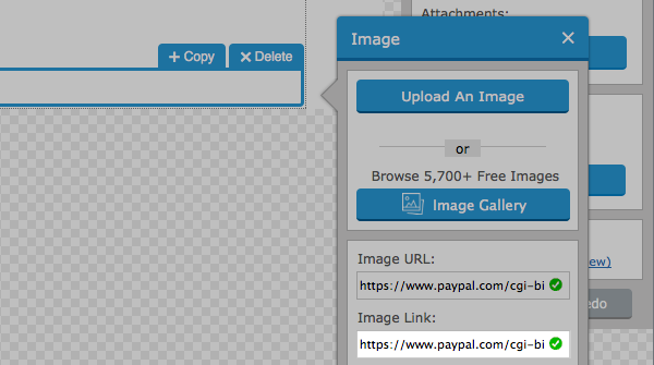 how do i add a paypal payment button to my message aweber how do i set up a link on my flyer for paypal
