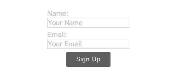 example image of text prompt in a sign up form