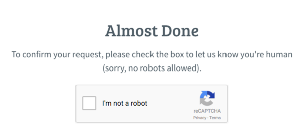 I'm Not A Robot captcha